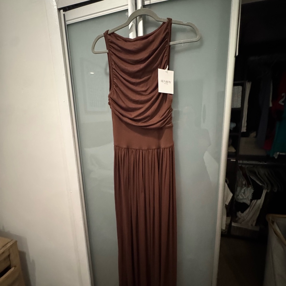 Elegant Brown Anytime Dress by Runaway
